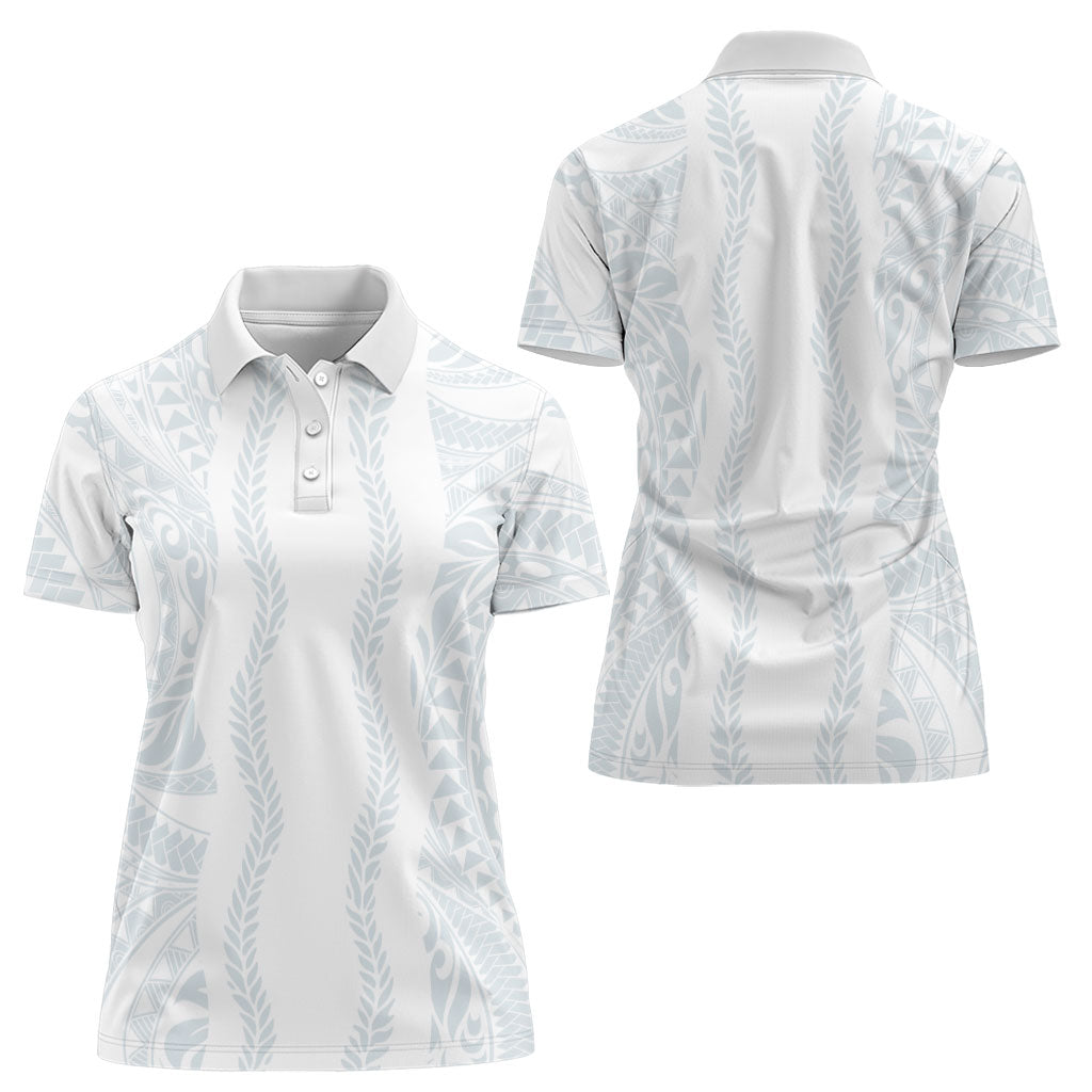 Samoa Lotu Tamaiti Women Polo Shirt Teuila With Tribal Motifs LT05 - Polynesian Pride