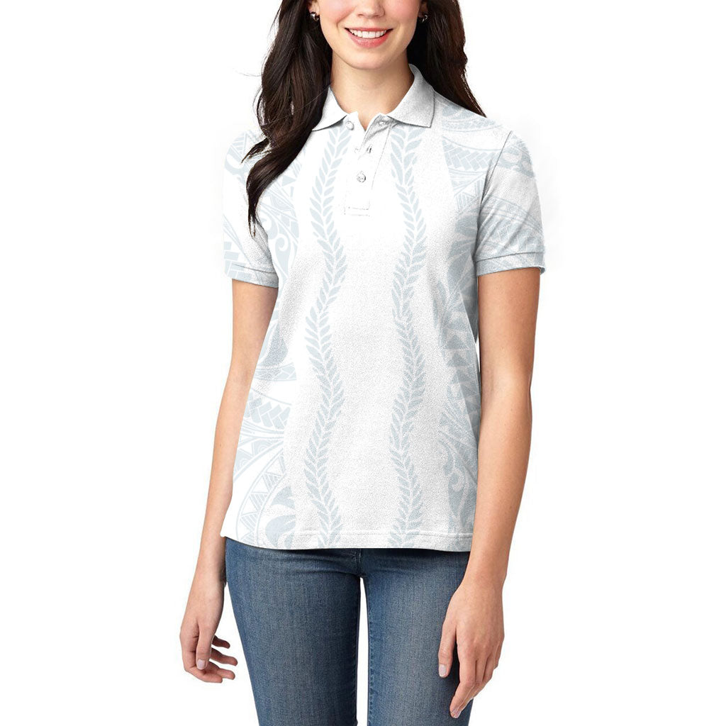 Samoa Lotu Tamaiti Women Polo Shirt Teuila With Tribal Motifs LT05 - Polynesian Pride