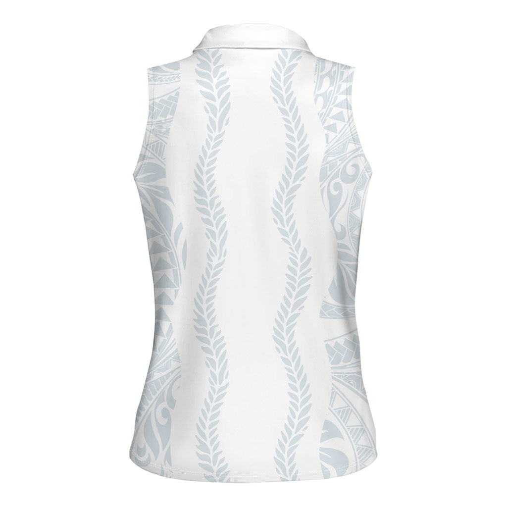 Samoa Lotu Tamaiti Women Sleeveless Polo Shirt Teuila With Tribal Motifs
