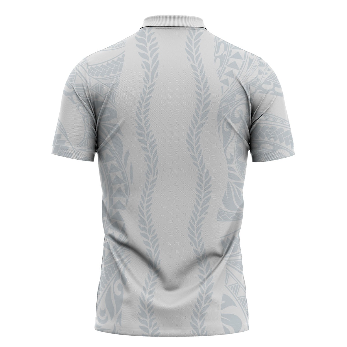 Samoa Lotu Tamaiti Zipper Polo Shirt Teuila With Tribal Motifs LT05 - Polynesian Pride