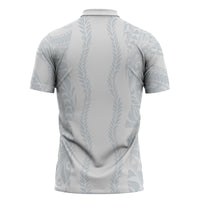 Samoa Lotu Tamaiti Zipper Polo Shirt Teuila With Tribal Motifs LT05 - Polynesian Pride