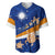 Personalized Marshall Islands Baseball Jersey Manit Day Coat Of Arms With Polynesian Turtle LT05 Blue - Polynesian Pride
