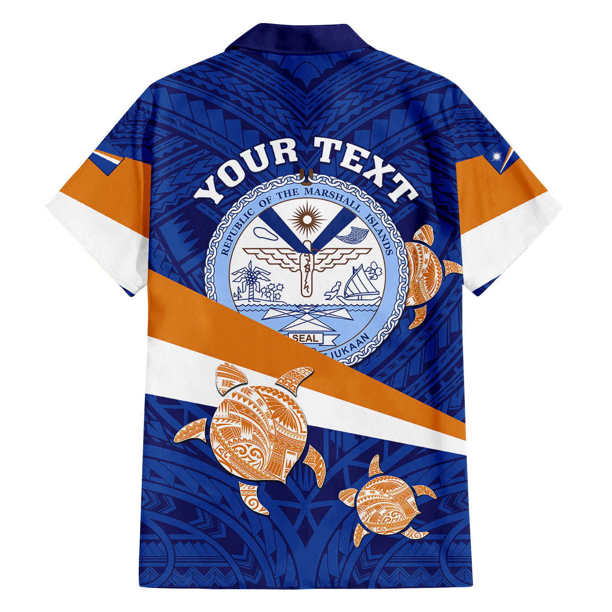 Personalized Marshall Islands Kid Hawaiian Shirt Manit Day Coat Of Arms With Polynesian Turtle LT05 - Polynesian Pride