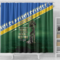 Solomon Islands Remembrance Day Shower Curtain Lest We Forget LT05 - Polynesian Pride
