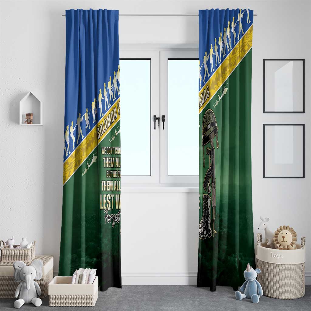 Solomon Islands Remembrance Day Window Curtain Lest We Forget LT05 - Polynesian Pride