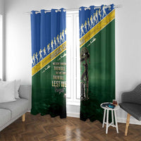 Solomon Islands Remembrance Day Window Curtain Lest We Forget LT05 With Grommets Green - Polynesian Pride