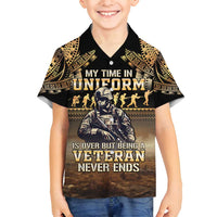 Polynesia Veterans Day Family Matching Long Sleeve Bodycon Dress and Hawaiian Shirt Thank You Veterans Polynesian Pattern