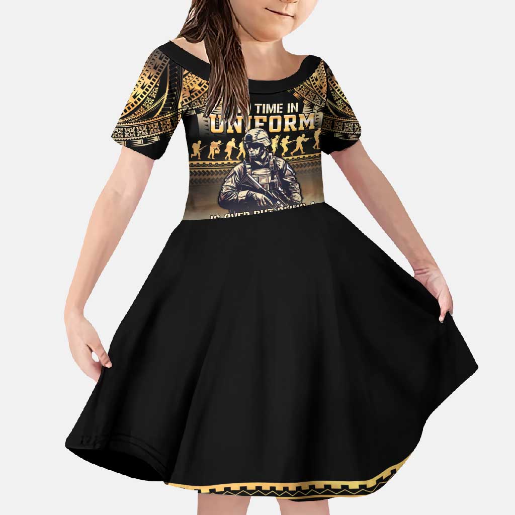 Polynesia Veterans Day Family Matching Tank Maxi Dress and Hawaiian Shirt Thank You Veterans Polynesian Pattern