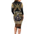 Polynesia Veterans Day Long Sleeve Bodycon Dress Thank You Veterans Polynesian Pattern