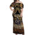Polynesia Veterans Day Off Shoulder Maxi Dress Thank You Veterans Polynesian Pattern