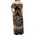 Polynesia Veterans Day Off Shoulder Maxi Dress Thank You Veterans Polynesian Pattern