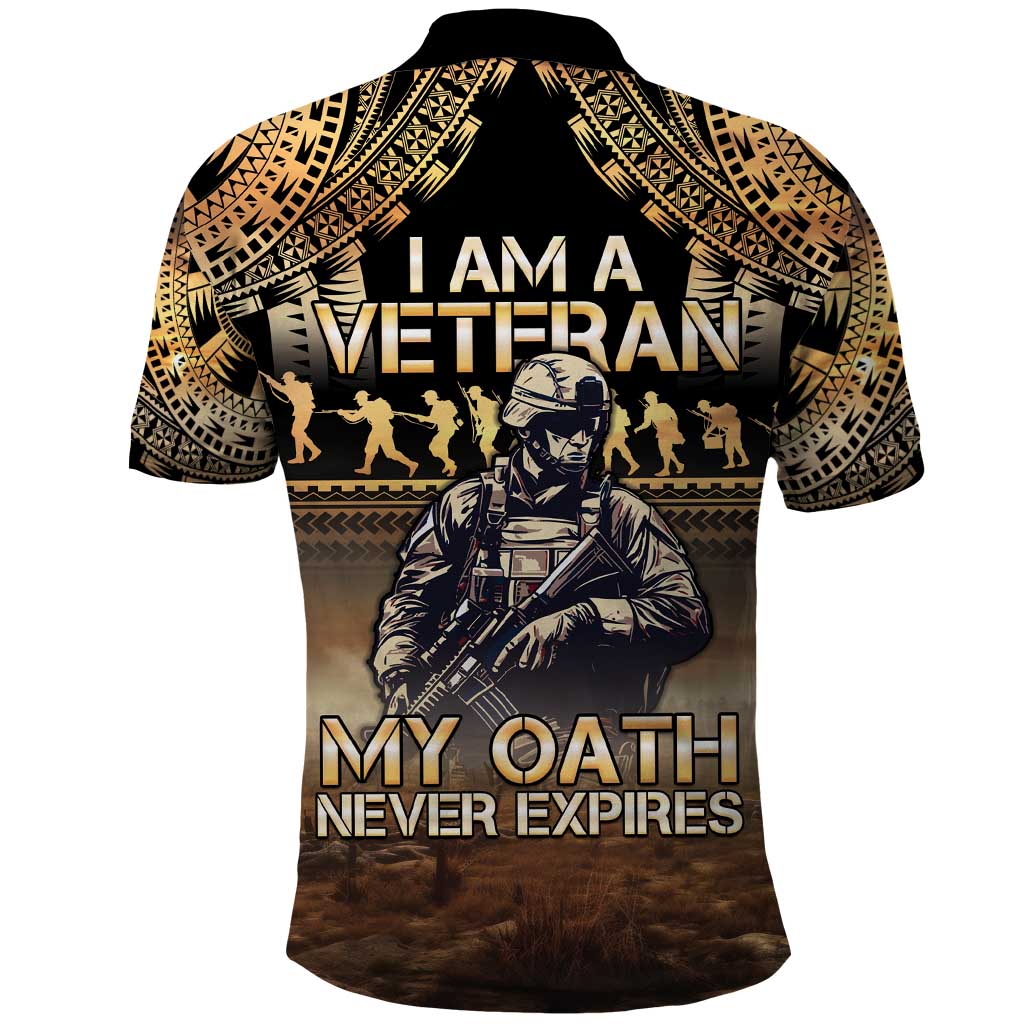 Polynesia Veterans Day Polo Shirt Thank You Veterans Polynesian Pattern