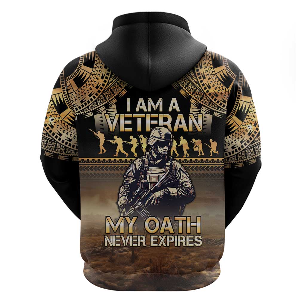 Polynesia Veterans Day Zip Hoodie Thank You Veterans Polynesian Pattern