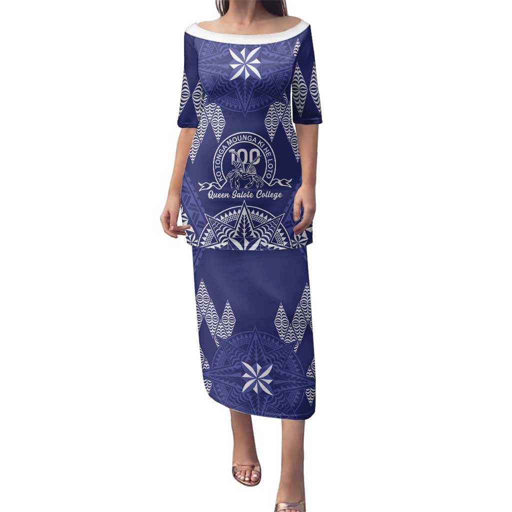 Personalised Queen Salote College Centenary Family Matching Puletasi and Hawaiian Shirt Tongan Kupesi Pattern - Polynesian Pride