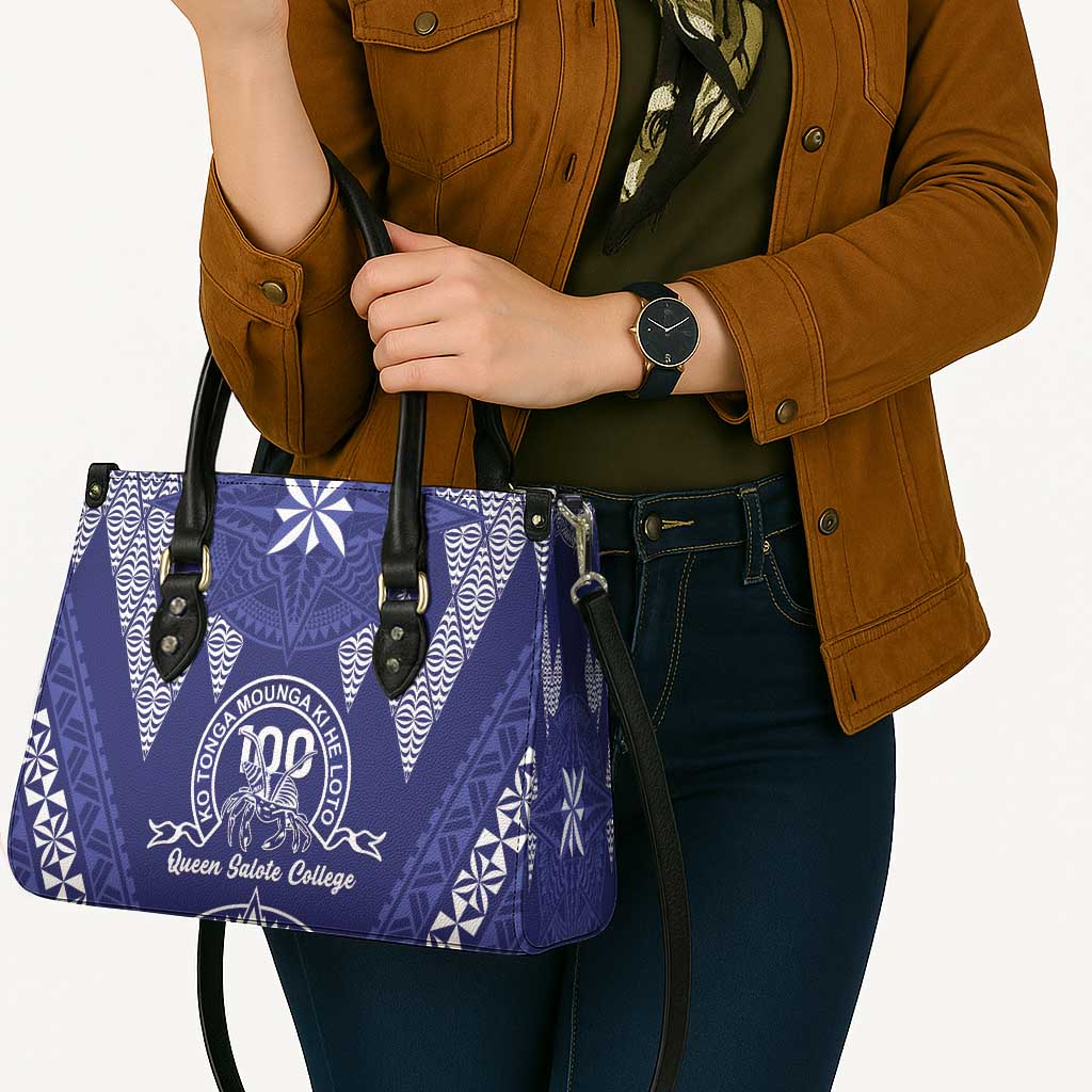 Queen Salote College Centenary Leather Bag Tongan Kupesi Pattern - Polynesian Pride