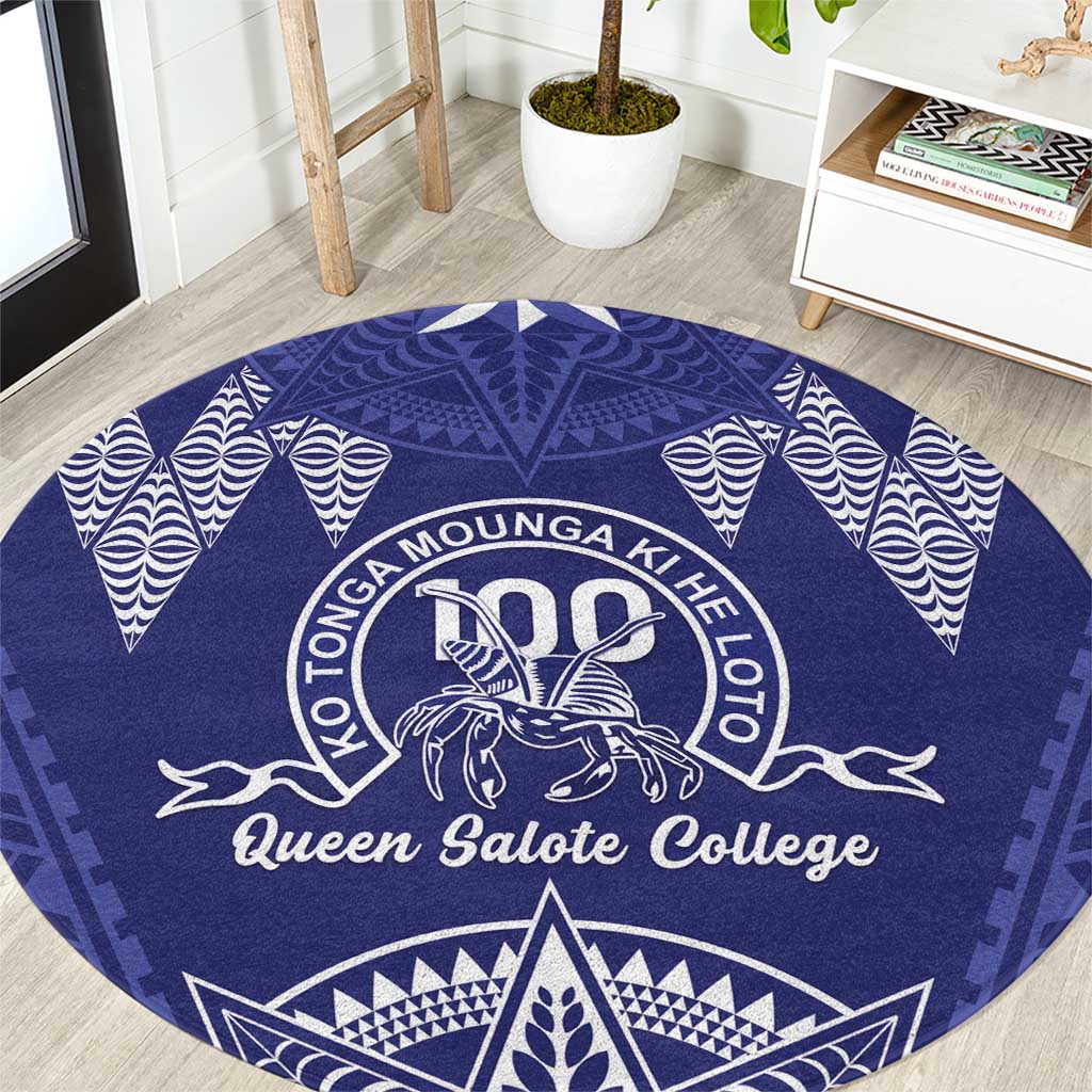 Queen Salote College Centenary Round Carpet Tongan Kupesi Pattern - Polynesian Pride