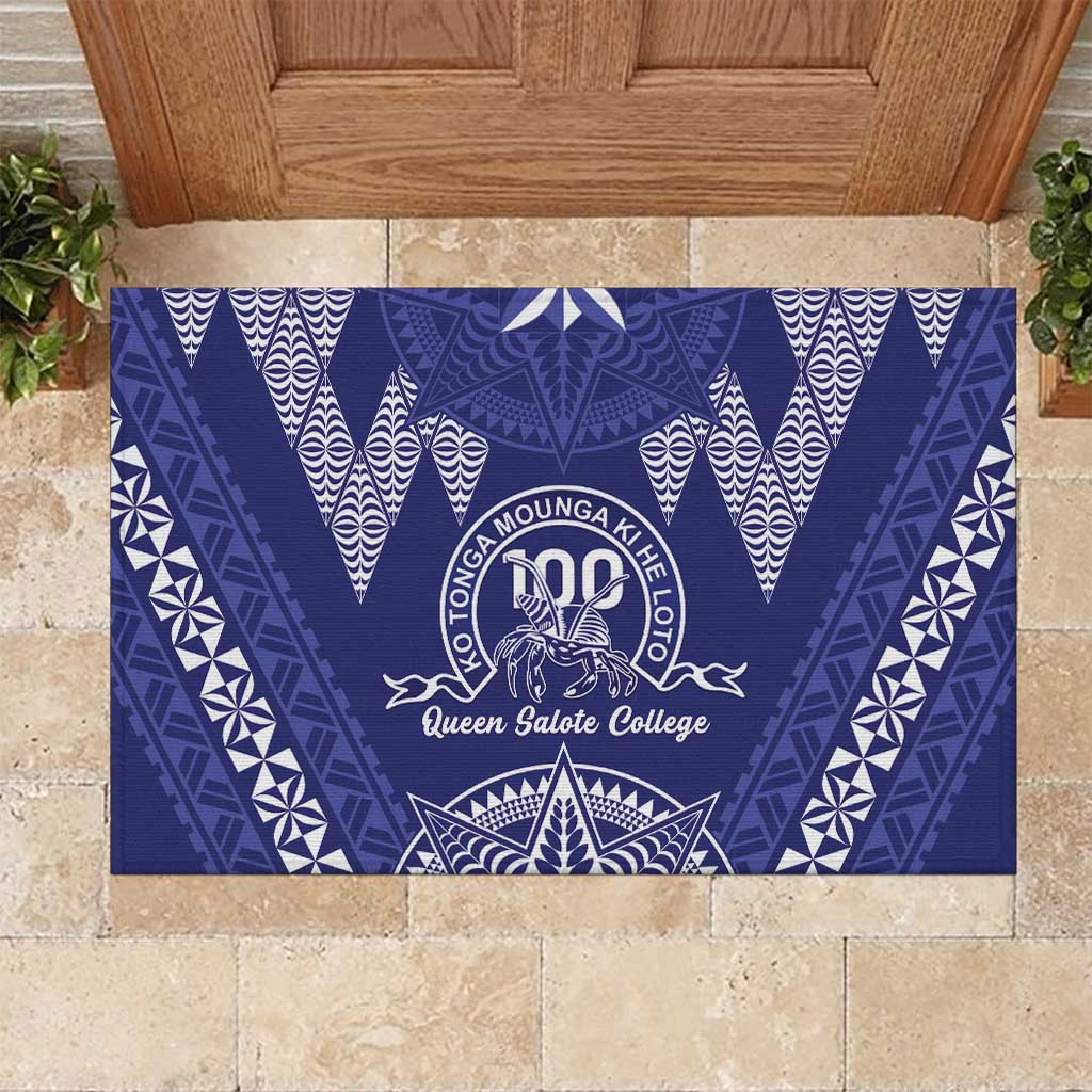 Queen Salote College Centenary Rubber Doormat Tongan Kupesi Pattern - Polynesian Pride