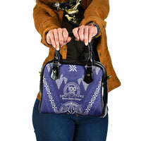 Queen Salote College Centenary Shoulder Handbag Tongan Kupesi Pattern - Polynesian Pride