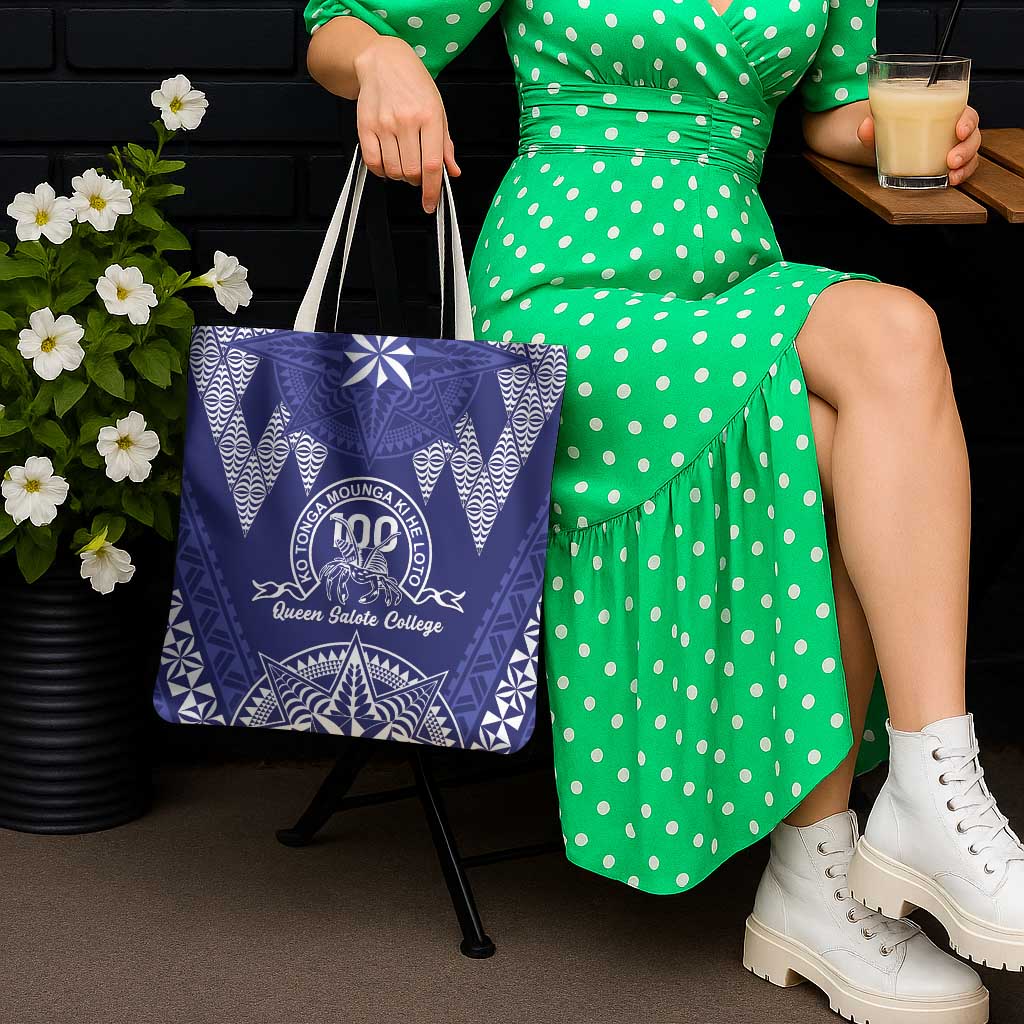 Queen Salote College Centenary Tote Bag Tongan Kupesi Pattern - Polynesian Pride