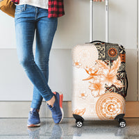 Fiji Luggage Cover Masi Tapa Pattern Brown LT05 - Polynesian Pride