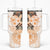 Fiji Tumbler With Handle Masi Tapa Pattern Brown