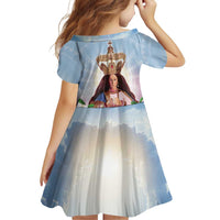 Guam Patroness Family Matching Off Shoulder Short Dress and Hawaiian Shirt The Legend Santa Marian Kamalen LT05 - Polynesian Pride