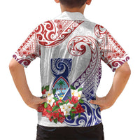 Happy Guam Santa Marian Kamalen Day Family Matching Off Shoulder Maxi Dress and Hawaiian Shirt LT05 - Polynesian Pride
