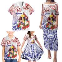 Happy Guam Santa Marian Kamalen Day Family Matching Puletasi and Hawaiian Shirt LT05 - Polynesian Pride