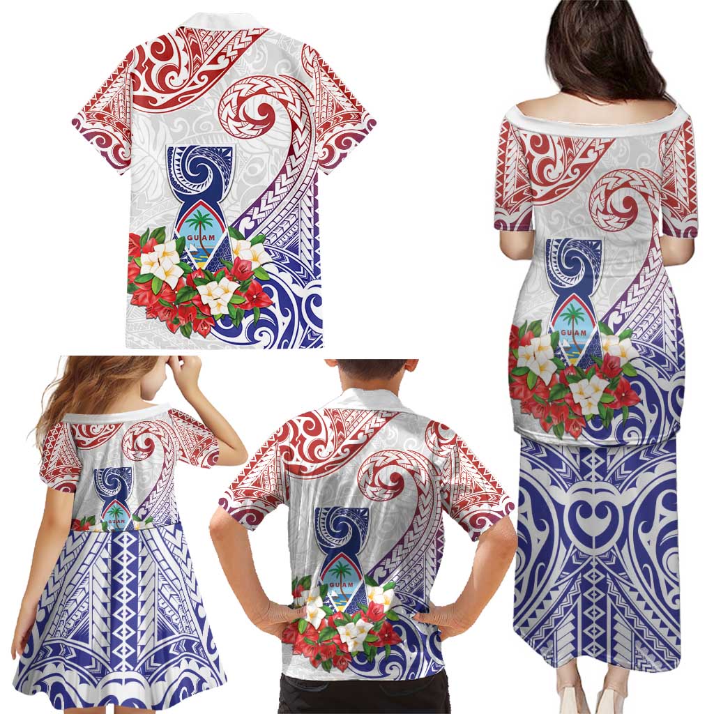 Happy Guam Santa Marian Kamalen Day Family Matching Puletasi and Hawaiian Shirt LT05 - Polynesian Pride