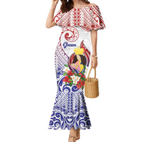 Happy Guam Santa Marian Kamalen Day Mermaid Dress LT05 Women White - Polynesian Pride