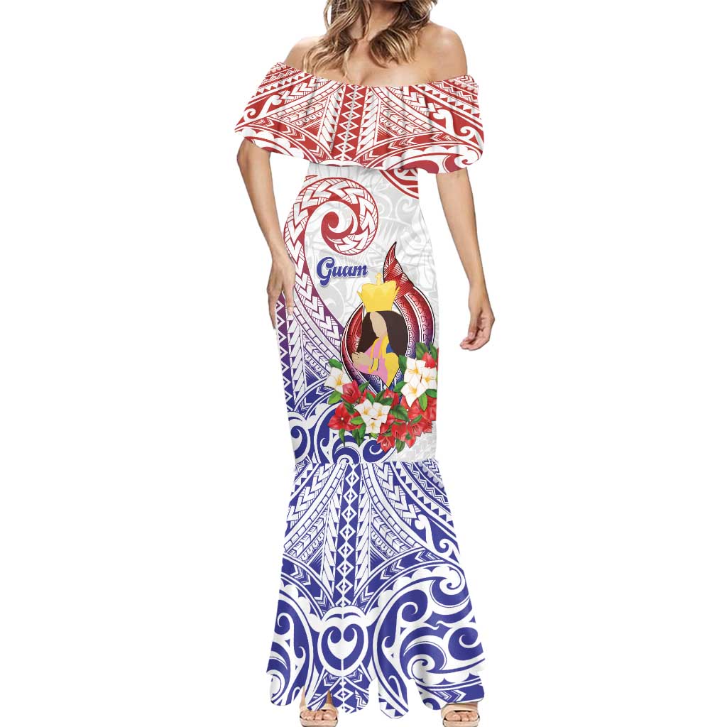 Happy Guam Santa Marian Kamalen Day Mermaid Dress LT05 - Polynesian Pride