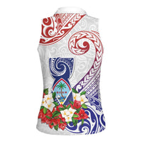 Happy Guam Santa Marian Kamalen Day Women Sleeveless Polo Shirt
