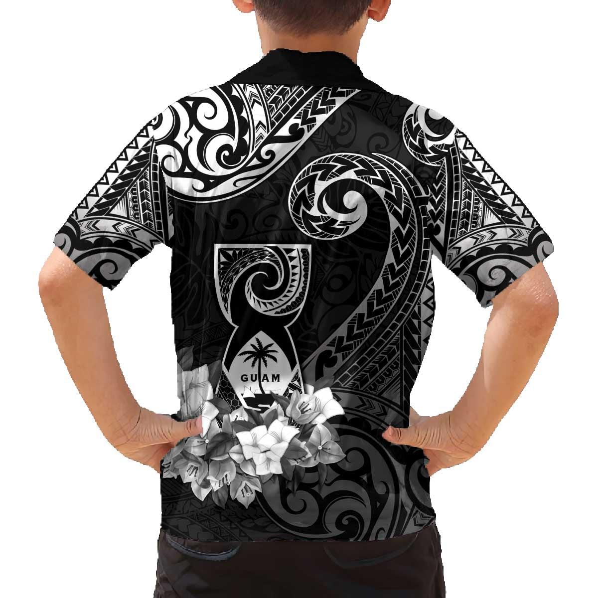 Guam MLK Day Family Matching Off The Shoulder Long Sleeve Dress and Hawaiian Shirt The Legacy Of MLK LT05 - Polynesian Pride