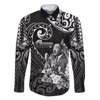 Guam MLK Day Family Matching Short Sleeve Bodycon Dress and Hawaiian Shirt The Legacy Of MLK LT05 Dad's Shirt - Long Sleeve Black - Polynesian Pride