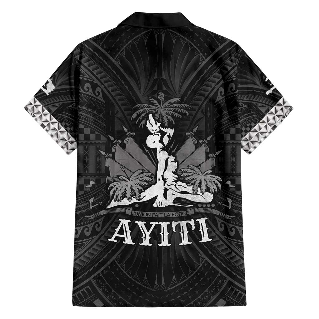 Haiti 1804 Family Matching Long Sleeve Bodycon Dress and Hawaiian Shirt Polynesian Silver Neg Maron LT05 - Polynesian Pride