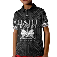 Haiti 1804 Kid Polo Shirt Polynesian Silver Neg Maron