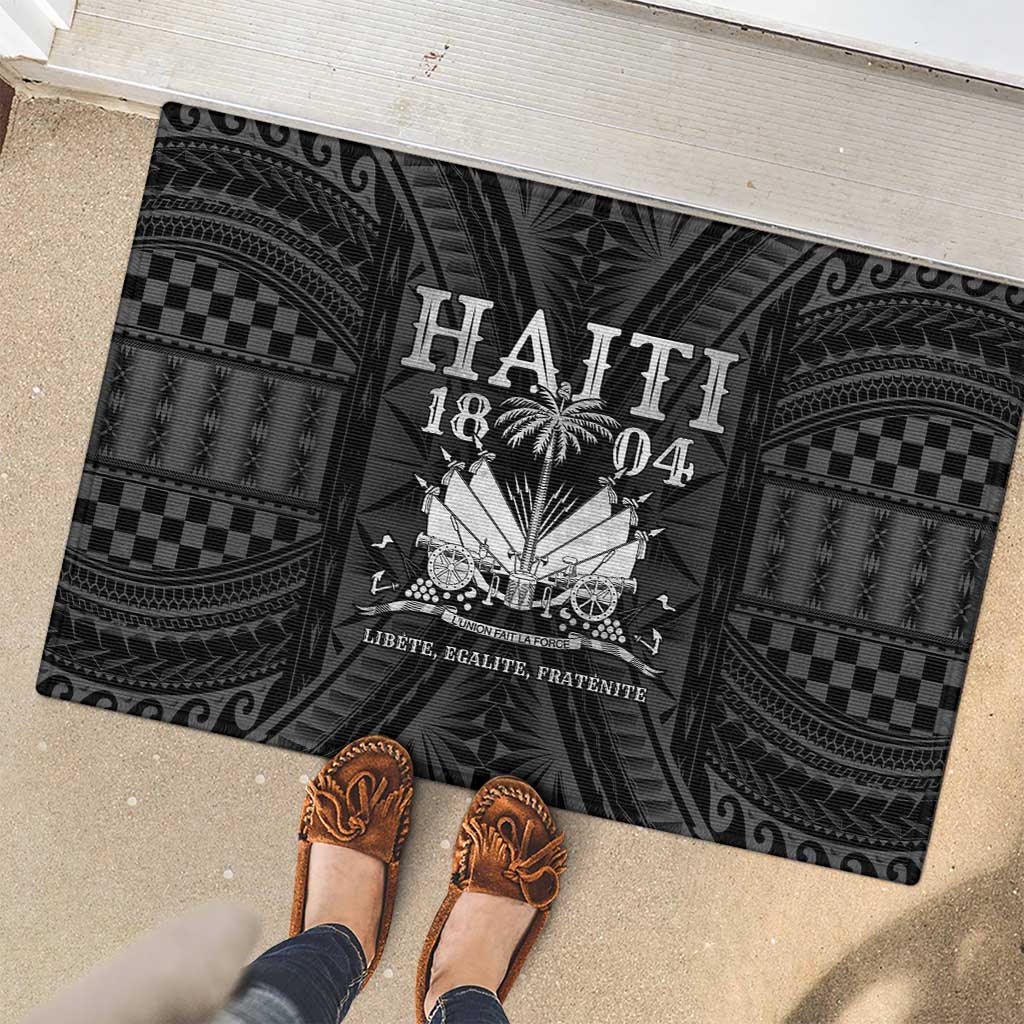 Haiti 1804 Rubber Doormat Polynesian Silver Neg Maron