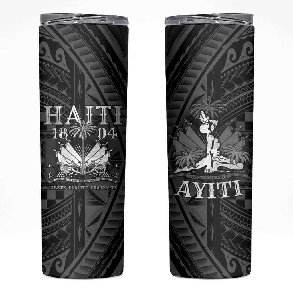 Haiti 1804 Skinny Tumbler Polynesian Silver Neg Maron LT05 Silver - Polynesian Pride