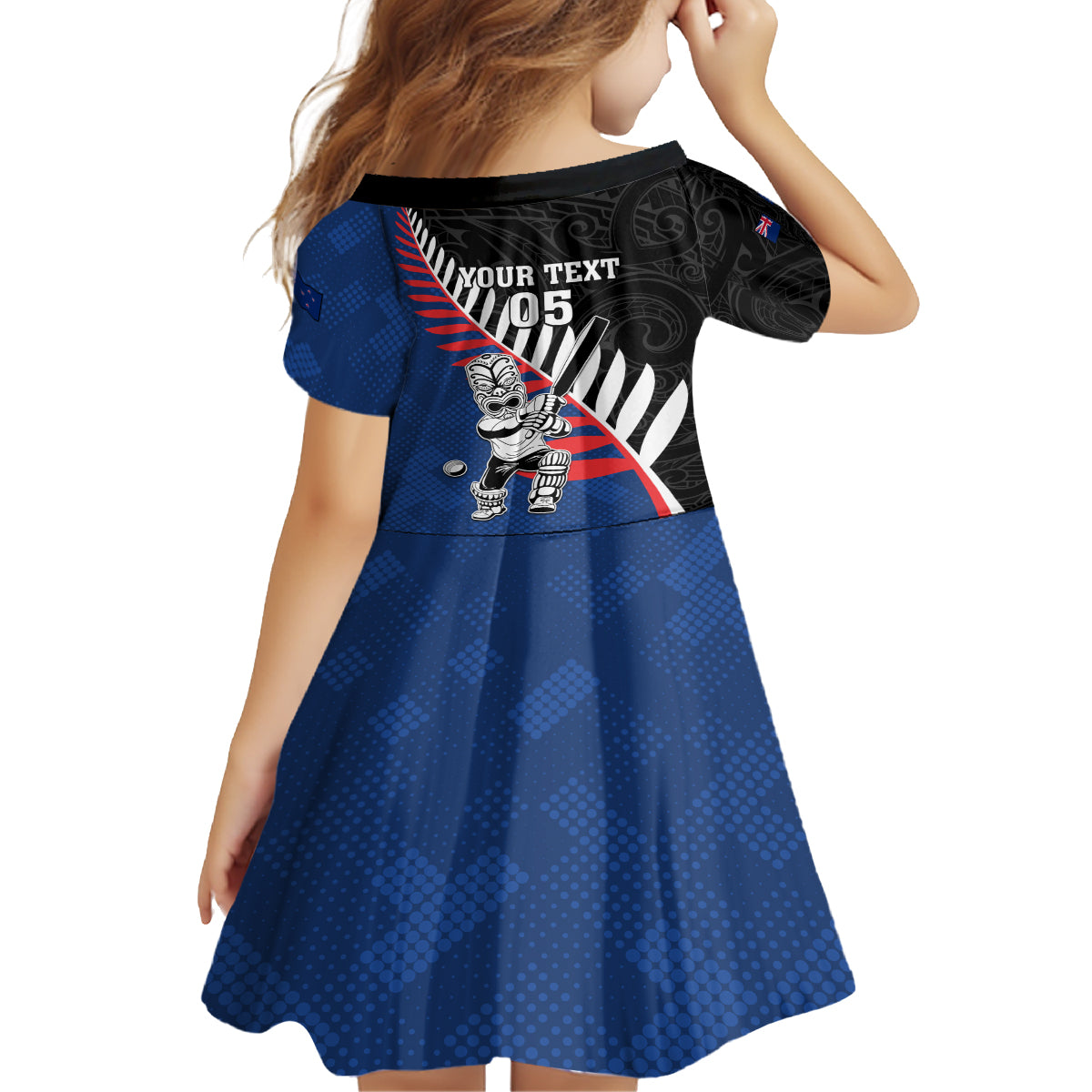 Custom New Zealand Auckland Cricket Family Matching Off Shoulder Maxi Dress and Hawaiian Shirt With Maori Pattern LT05 - Polynesian Pride