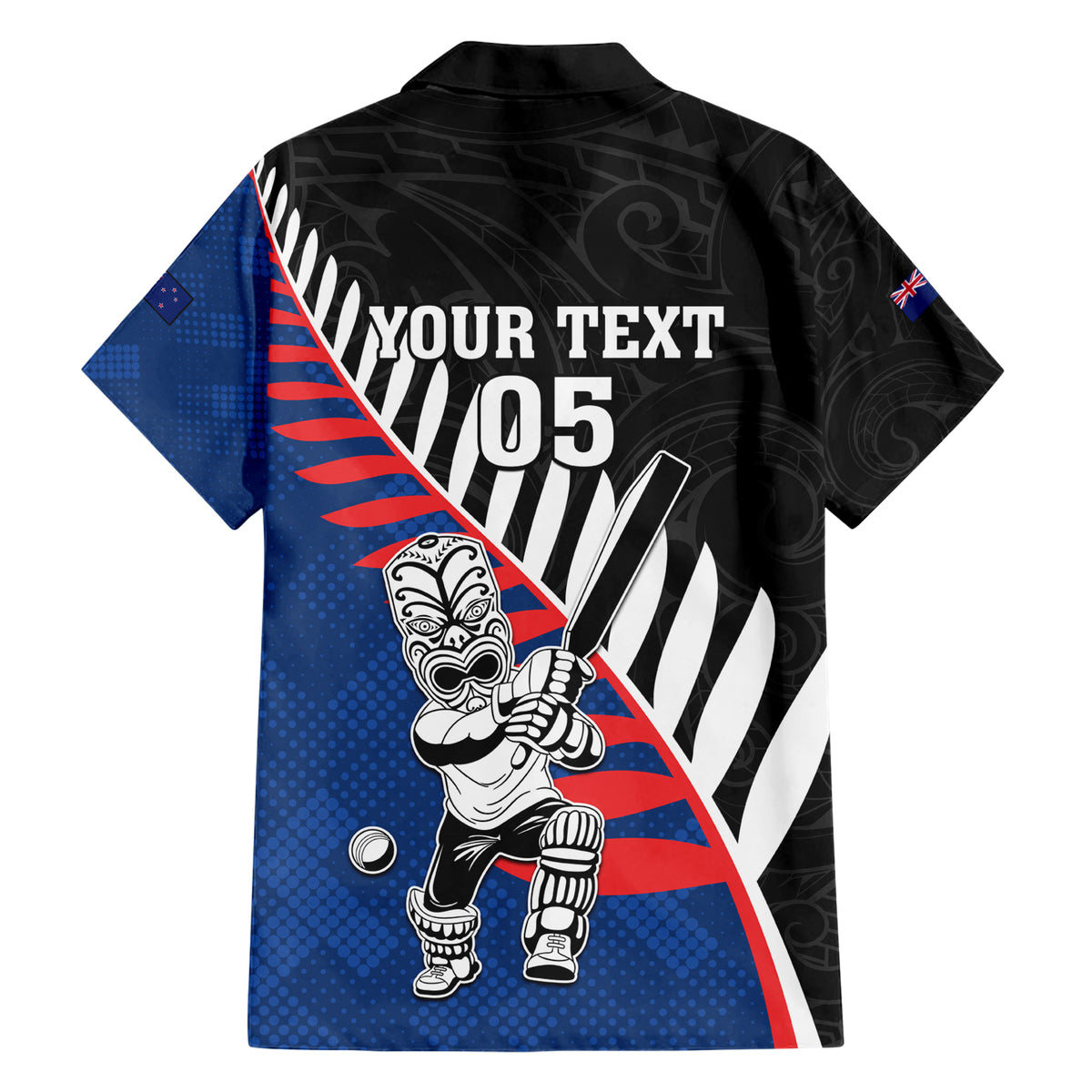 Custom New Zealand Auckland Cricket Family Matching Short Sleeve Bodycon Dress and Hawaiian Shirt With Maori Pattern LT05 - Polynesian Pride