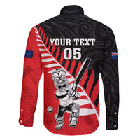 Custom New Zealand Canterbury Cricket Family Matching Off The Shoulder Long Sleeve Dress and Hawaiian Shirt With Maori Pattern LT05 - Polynesian Pride