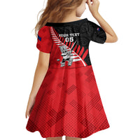 Custom New Zealand Canterbury Cricket Family Matching Off Shoulder Short Dress and Hawaiian Shirt With Maori Pattern LT05 - Polynesian Pride