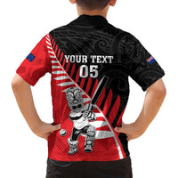 Custom New Zealand Canterbury Cricket Family Matching Summer Maxi Dress and Hawaiian Shirt With Maori Pattern LT05 - Polynesian Pride