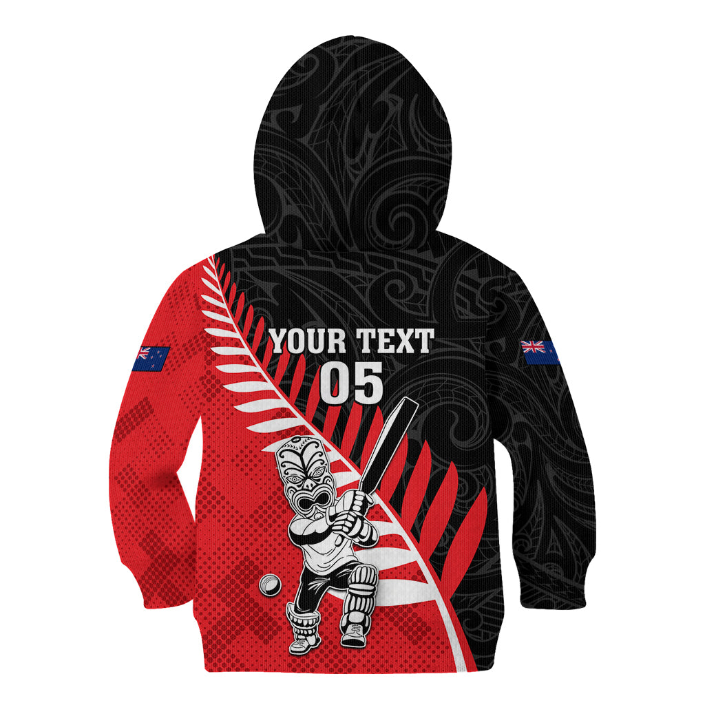 Custom New Zealand Canterbury Cricket Kid Hoodie With Maori Pattern LT05 - Polynesian Pride
