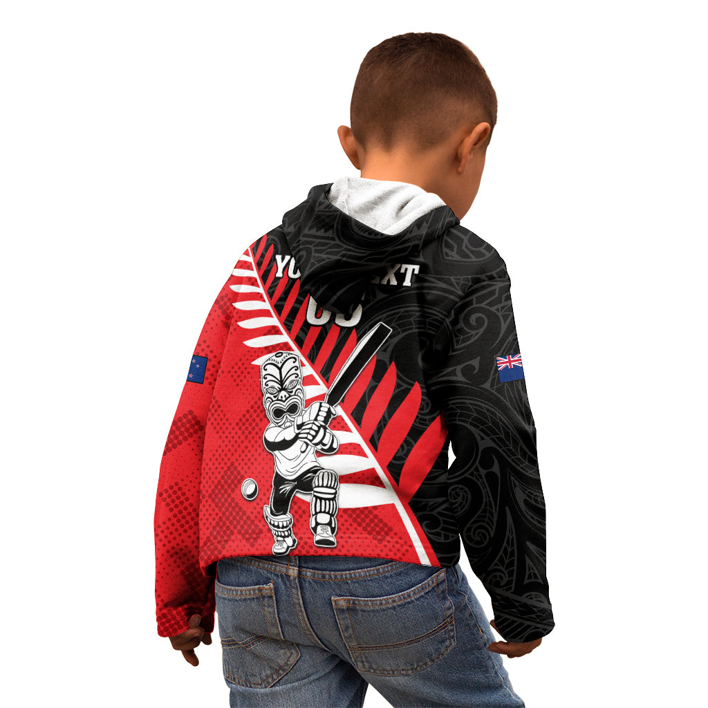 Custom New Zealand Canterbury Cricket Kid Hoodie With Maori Pattern LT05 - Polynesian Pride