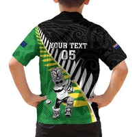 Custom New Zealand Central Districts Cricket Family Matching Long Sleeve Bodycon Dress and Hawaiian Shirt With Maori Pattern LT05 - Polynesian Pride