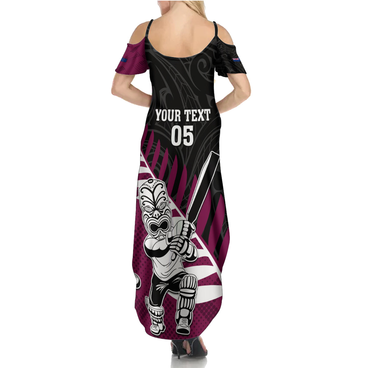 Custom New Zealand Northern Districts Cricket Family Matching Summer Maxi Dress and Hawaiian Shirt With Maori Pattern LT05 - Polynesian Pride