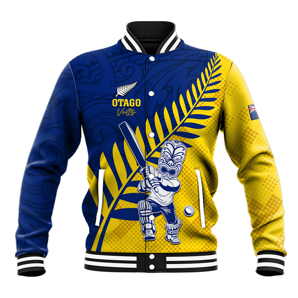 Custom New Zealand Otago Cricket Baseball Jacket With Maori Pattern LT05 Unisex Yellow - Polynesian Pride