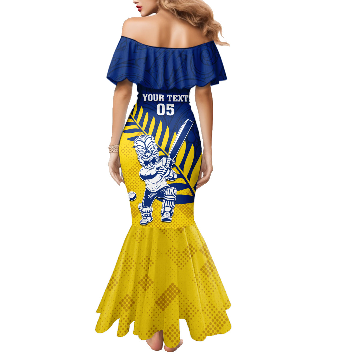 Custom New Zealand Otago Cricket Family Matching Mermaid Dress and Hawaiian Shirt With Maori Pattern LT05 - Polynesian Pride