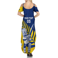 Custom New Zealand Otago Cricket Family Matching Summer Maxi Dress and Hawaiian Shirt With Maori Pattern LT05 - Polynesian Pride